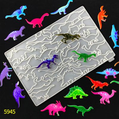 China T1562 Diy Disposable Dinosaur Paradise Drop Glue Mold Dinosaur Decorative Pendant Bag Silicone Key Chain Pendant Mold for sale