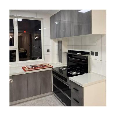 China Durable American Style Modern Luxury White Glossy Cabinets Modular Kitchen Cabinets with European Style Cupboard for sale