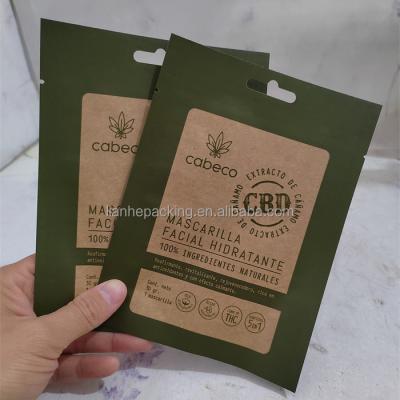 China Custom Moisture Proof Facial Packaging Bags Three Bags Foil Side Sealed Interior for sale