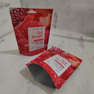 China Brown Moisture Proof Paper Facial Bag Packaging Pouch Three Side Sealed Bags With Foil Inside for sale