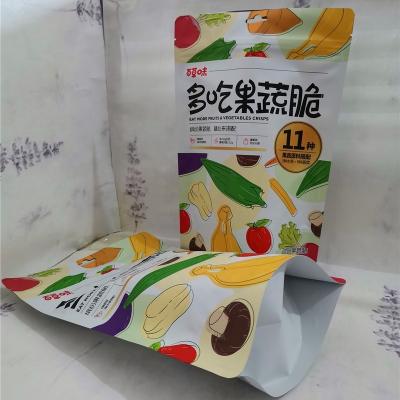 China Food Packaging Dried Fruit And Vegetable Moisture Proof Holder Up Zipper Pouch/Dry Nuts Packing Pouch With Zipper for sale