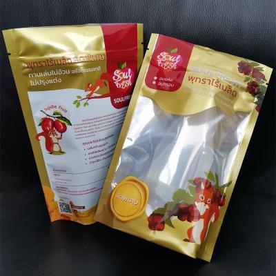 China Food Pack Pouch Moisture Proof Foil Inside Pouch Bag With Clear Window Date Packing Zipper Pouch for sale