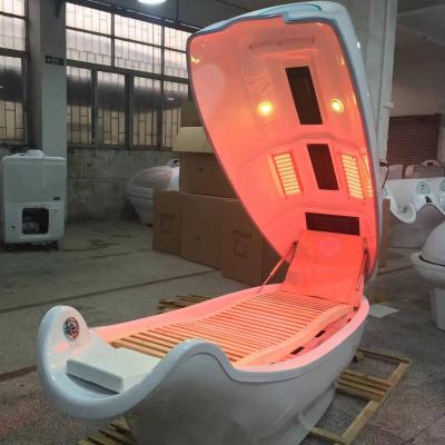 China Skin tightening hot sale aroma boiling water bath ozoen sauna spa capsule beauty equipment LED light therapy machine LK-216A for sale