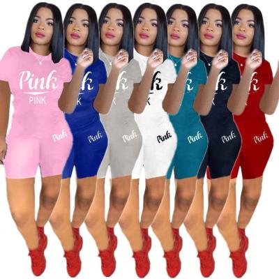 China Fashion QUICK DRY Women's Letter Printing Leisure Sports Suit for sale