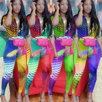 China Anti-wrinkle new arrival jumpsuit rompers woman spandex tie dye clothing LO-2082527 for sale