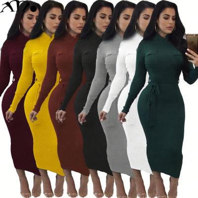 China Surelv Breathable Fashion Dresses 2020 Women Active Wear Plus Size Womens Casual Wear Womens Bodycon Dresses for sale