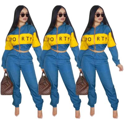 China 2020 Fall QUICK DRY Clothing For Women Two Piece Set Joggers Suits Set Long Sleeve Fall Gaiters Sweat Suit Women's 2 Piece Set Outfits for sale