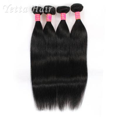 China Extensiones sedosas negras naturales del cabello humano recto, pelo virginal europeo duradero en venta