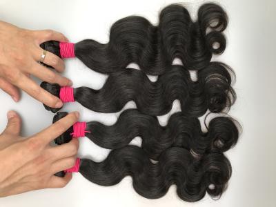 China Long Last Natural Black 100% Virgin Brazilian Hair Weave / Body Wave Bundles for sale