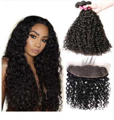 China Water Wave Malaysian Hair Extensions / Virgin Human Hair Bundles For Ladys for sale