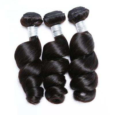 China Natural Color Loose Wave Hair Malaysian Virgin Hair Extensions Full Cuticle Aligned for sale