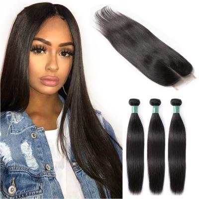 China Yetta Silky Straight 8A Unprocessed Virgin Hair With Baby Hair Natural Color for sale