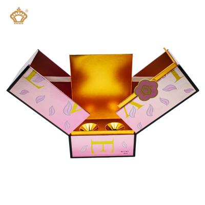 China Reused Logo Luxury Makeup Boxes Double Open Door Packaging Bottle Materials Custom Packaging Gift Boxes For Perfume for sale