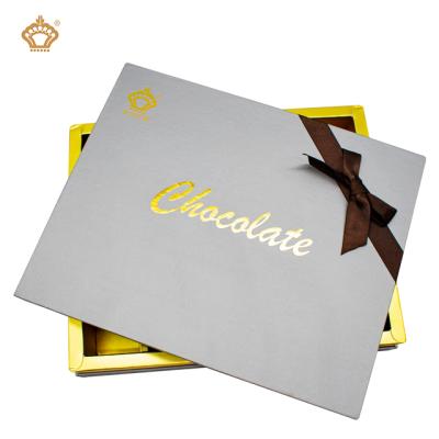 China Manufacturer Fancy Design Food Recyclable Custom Candy Gift Chocolate Wrapping Paper Gift Box With Lid for sale