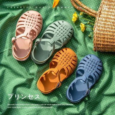 China New Princess Platform Shoes Soft Sole Sandals Children's Summer Round Style Jelly Sandals for sale