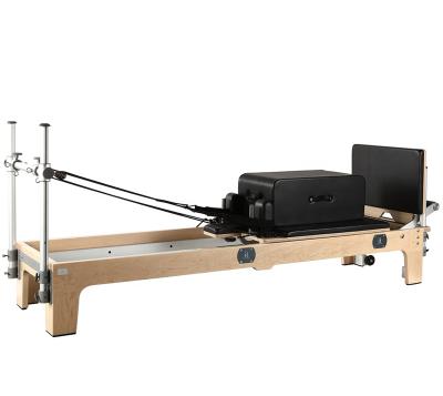 China Pilates Reformer Yoga Fitness Exercise Studios Best Selling Color 251*68.5*42cm OEM Natural Wood Pilates Machine Best Selling Body Building for sale