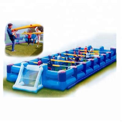 China Outdoor interactive inflatable human foosball game/inflatable human foosball table /inflatable foosball arena for sale