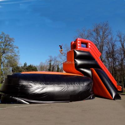 China Giant Kids And Adults Big Extreme Sports Air Jump / Inflatable Waterfall Waterfall Jump Off Mattress For Adults for sale