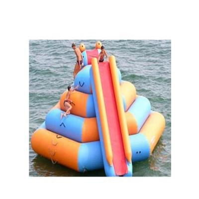 China Frequently Used in Amusement Sea Park Hot Selling Water Island Inflatable Floating Rising Slide for Water Park Games for sale