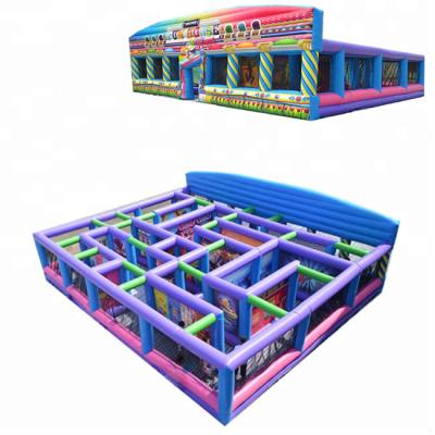 China Large Outdoor Inflatable Carnival Maze/Inflatable Castle Maze /Carnival Amusement House Labyrinth For Kids And Adults for sale