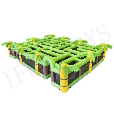 China Outdoor commercial inflatable jungle maze game/inflatable jungle maze obstacle course for sale for sale