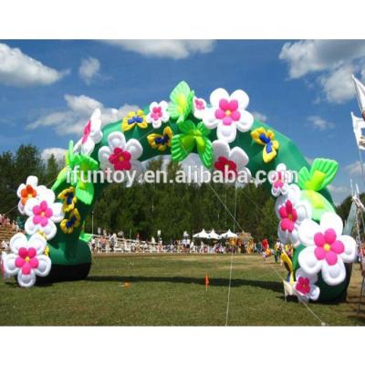 China Decoration/Party/Wedding Cheap Inflatable Flower Entryway Archway For Wedding/Arch Wedding Inflatable Entryway With Flower For Event Decoration for sale