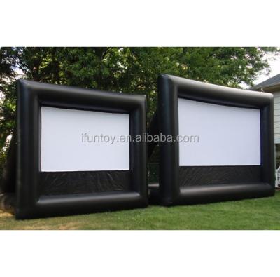 China 0.55mm pvc tarpaulin outdoor inflatable projector screens inflatable cinema inflatable floating billboard for sale for sale