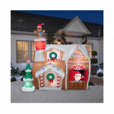 China Party/Wedding/Xmas Animated Inflatable Christmas Gingerbread House Yard Decoration/Decoration for sale