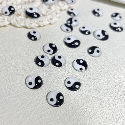 China Common Resin Finger Nail Beauty Art Decoration Fingernail Art Jewelry Taiji Style Nail Accessories Chinese Nails Nails Accessories Suppliers for sale