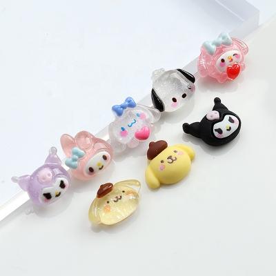 China High Quality Cute Nail Art Decoration Kuromi HelloKitty Cinnamon Dog 3D Nail Art Nail Jewelry Decoration Cartoon 3D DIY Finger Nail Beauty New for sale