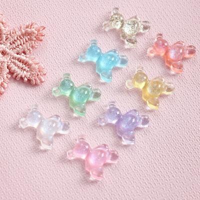 China Nail Art Decorations Jewelry Suppliers Art Decoration Glitter Powder Candy Bear Nail Jewelry Resin Heart DIY Factory Price New Nail Salon Nail for sale