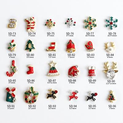 China 3D Nail Art Circle Snowman Snowflake Shape Nail Art Sticker Decoration Small Christmas Xmas Party Nail Art Props Supplier for sale