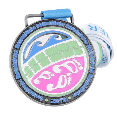 China sports & Souvenir School Activity Sports Awards Running Medal Making Medallion Special Soft Enamel Color Medal Metal for sale