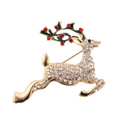 China Wholesale Cheap Christmas Reindeer Elk Badges Custom Christmas Gifts From Europe Badges Manufacturer Stick On Metal Pins for sale