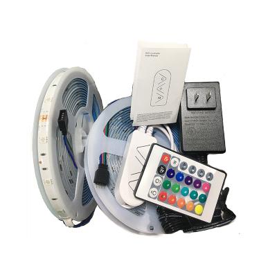 China Dimmable Titanium Tuya APP Control 12V 5M 150 Smart WIFI 5050 RGB LED Strip Light Set for sale