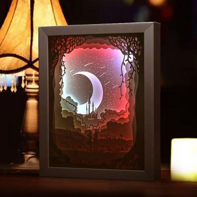 China Best Decoration Christmas Thanksgiving Gift ABS View 3d Light And Shade Night Paper Lamp for sale