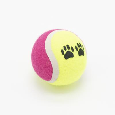 China Custom Viable Pet Toy Professional Training Dogs Exercise Pink Dog Tennis Ball for sale