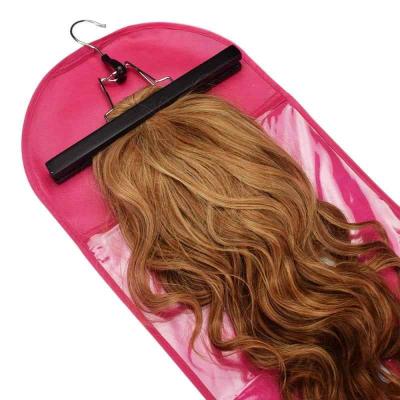 China Hot Selling Wig Plastic Bag Customized Non-woven High Quality Wig Storage Bag Beautifully With Logo Print For Barber Shop for sale