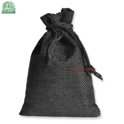 China Promotional Custom Reusable Premium Natural Canvas Bag Hemp Drawstring Gift Pouch Bag For Jewelry Hessian Bags for sale