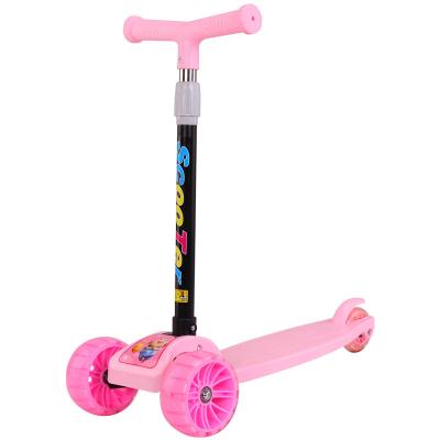 China Plastic Wholesales Fashionable Quality Three Wheel Kick Scooter Height Adjustable Foldable 3 Wheels Kick Scooter for sale