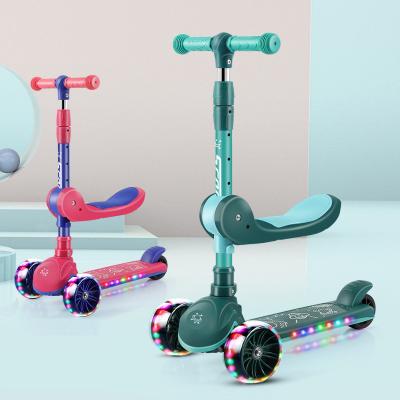 China Foldable Plastic Seat Scooters 3 Wheel Kick Scooter For Kids Height Adjustable Lean To Steer Wheels Platform Light Extra Height for sale