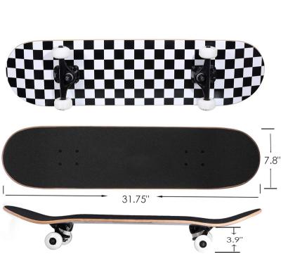 China Amazon Hot Selling Adult Standard Concave 7 Layer Canadian Maple Double Kick and Dump Complete OEM Logo Skateboards for sale