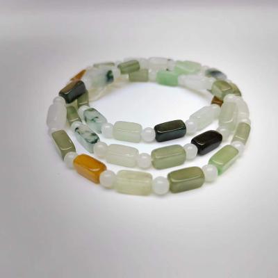 China TRENDY Burmese jade necklace with trendy sugar cube shape for sale