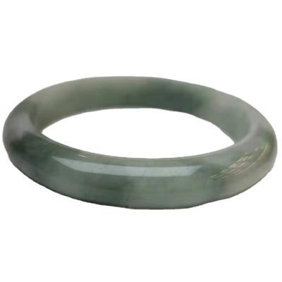 China Special Texture Design Natural Jade Round Green Bracelet Widely Used Jade Jewelry for sale