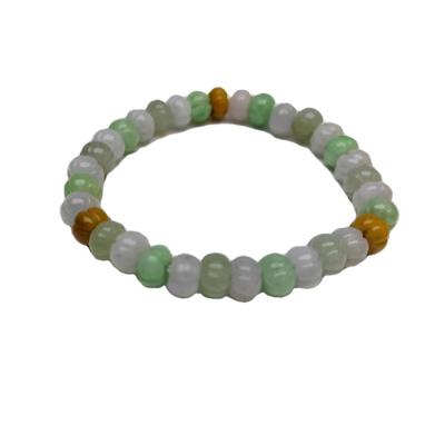 China 2022 Hot Sale Unique Texture Design Natural Jade Beaded Bracelets Jade Hand String for sale