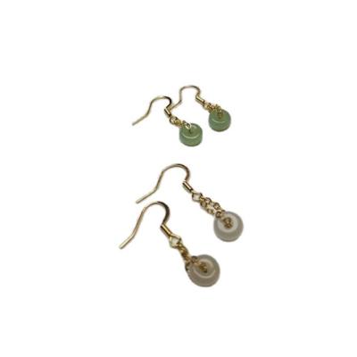 China Texture Top Quality Widely Used Jade Earrings Vintage Jade Earring For Women 2022 for sale