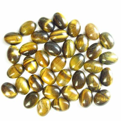 China Flat Bottom Tiger Eye Gem Oval Shape Natural Yellow Angel Cabochon Free Shipping Hot Sell 12Pcs 18x13x6mm For Making Ring Necklace for sale