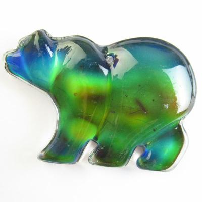 China Angel Free Shipping Hot Sale Mood Stone Color Changing Mood Stone Bear For Necklace DIY Pendant Jewelry for sale