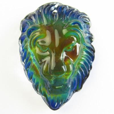 China Angel Mood Stone Color Changing Mood Stone Lion Head For DIY Necklace Pendant Jewelry Free Shipping High Quality for sale