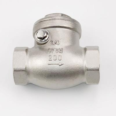 China General Wholesale Medium Pressure Stainless Steel Valve Screw Thread Swing Check Valve H14 for sale